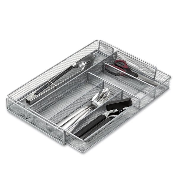8Pcs Clear Plastic Drawer Organizers Storage Tray for Utensil Silverware  Kitchen 