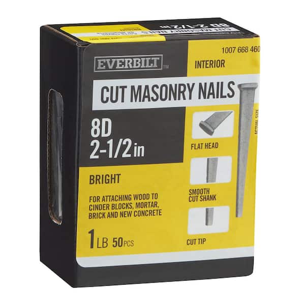 2-1/2 in. x 8D Bright Non-Collated Flooring Nails Cut Masonry 1 lb. (50-Count)