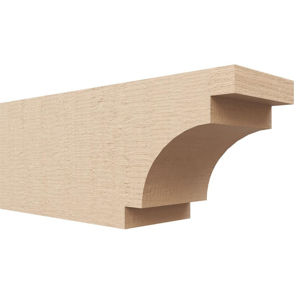 Ekena Millwork 6-in. x 8-in. x 20-in. Mediterranean Woodgrain, Primed Tan Timberthane Polyurethane Rafter Tail Brace