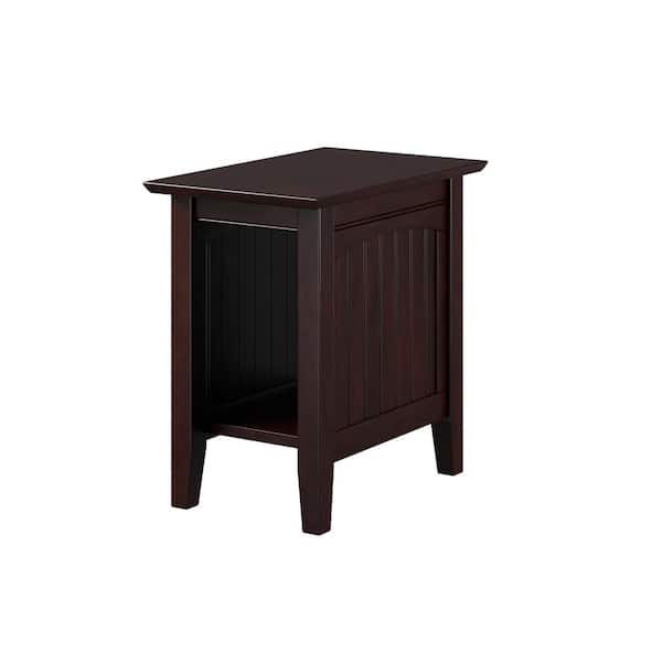 Atlantic Furniture Nantucket Chair Side Table in Espresso AH13301 - The ...