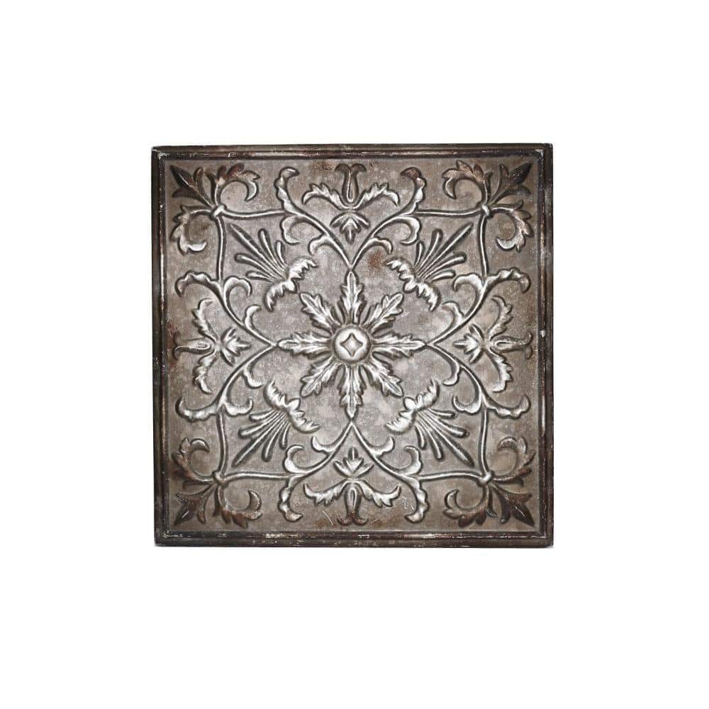 12.5 in. x 12.5 in. Classic Floral Burst Wall Plaque
