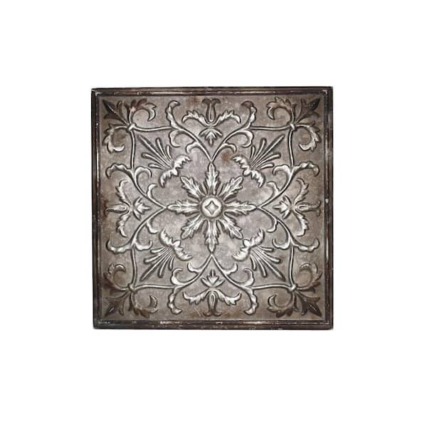 Unbranded 12.5 in. x 12.5 in. Classic Floral Burst Wall Plaque