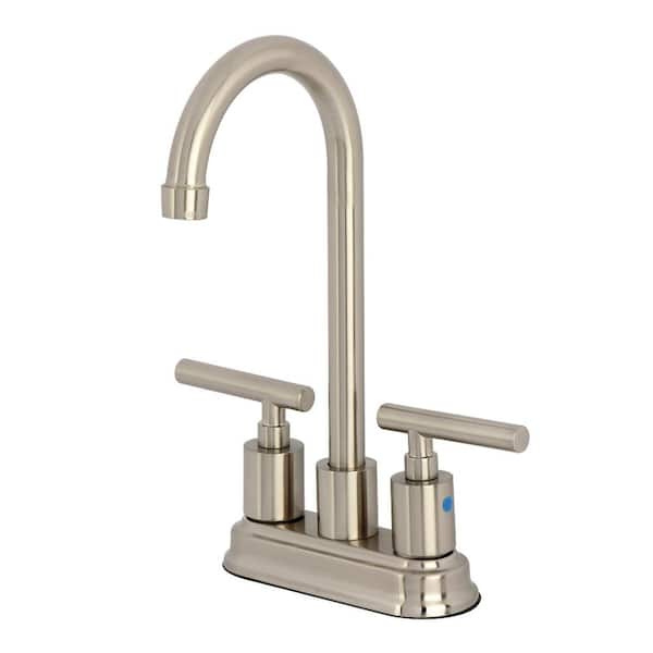 Manhattan 2-Handle Bar Faucet Deckplate Included in Brushed Nickel