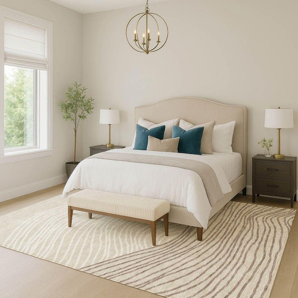 Chantille Machine Washable Indoor/Outdoor Abstract ACN2350 Beige 8 ft. x 10 ft. Area Rug