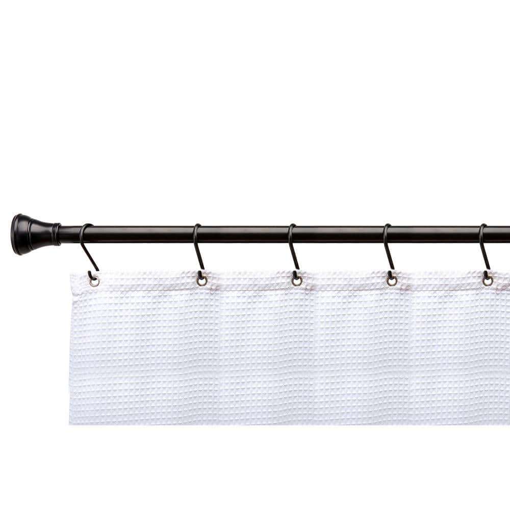 Matte Black Rustproof Zinc Shower Curtain Hooks Set of 12