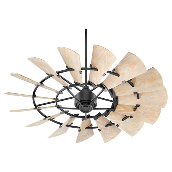 Windmill 60 in. Indoor/Outdoor Noir Ceiling Fan with Wall Control