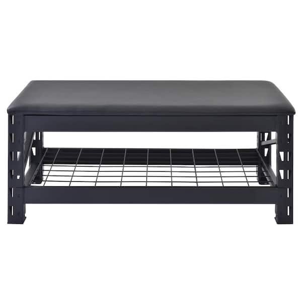 Husky Padded Storage Bench with Wire Decking
