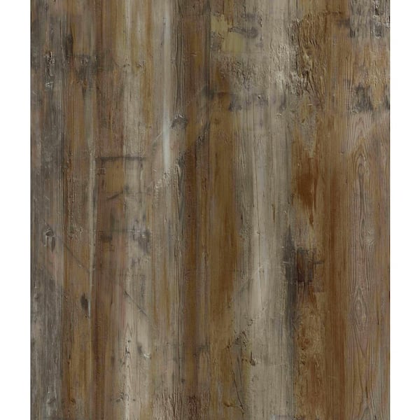 DuraDecor Blazed Barnwood 6 in. x 36 in. Peel and Stick Wall and Floor Luxury Vinyl Planks (21 sq. ft. per case)