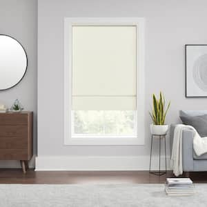 Kylie Ivory Cordless Blackout Polyester Roman Shade 36 in. W x 64 in. L