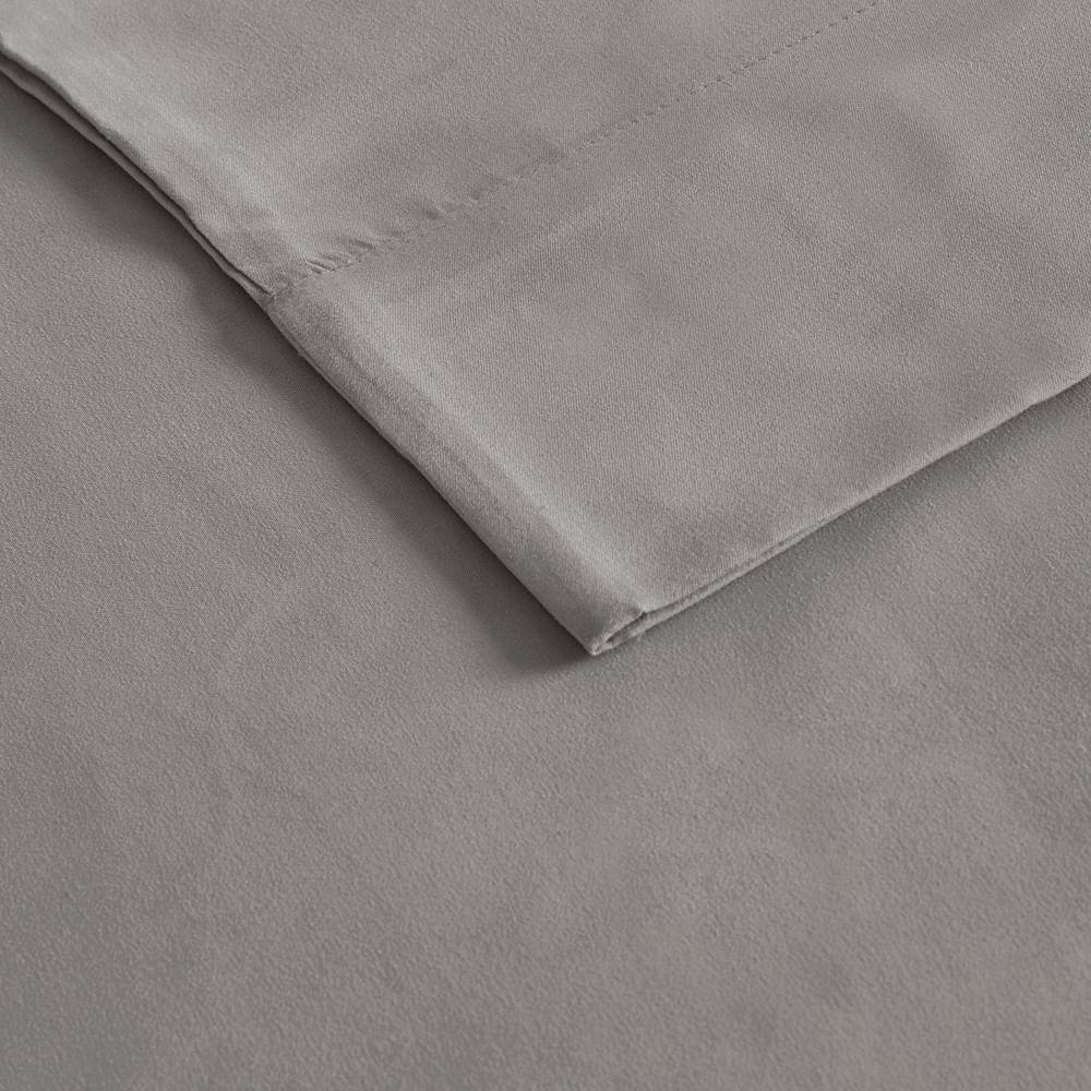 Gray Full Deep Pocket Cotton Polyester Microfiber Sheet Set