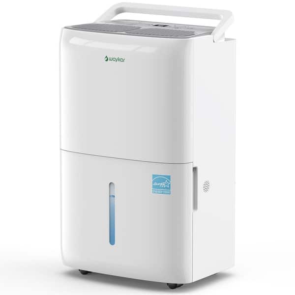 120 pt. 6,000 sq. ft. Energy Star Dehumidifier with Drain Hose and Bucket for Basement and Bedroom in White