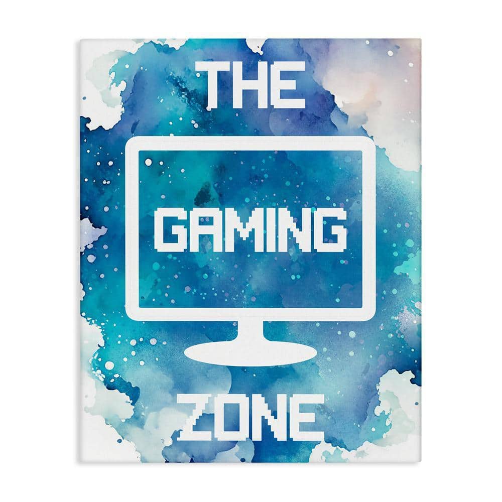 Gaming Zone Moniter by Marcus Prime Unframed Typography Graphic Art Print 48 in. x 36 in.