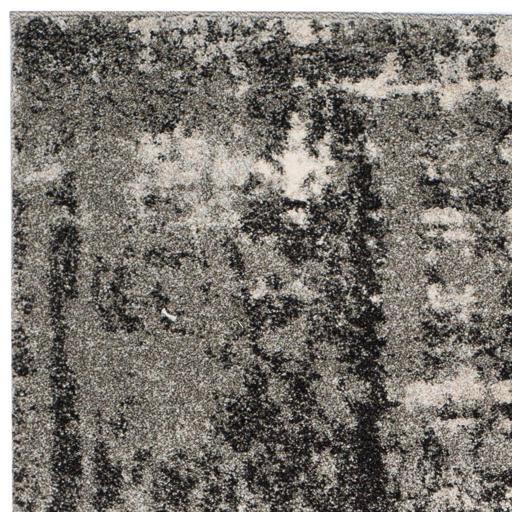 Luxurious Abstract Gray Shag Area Rug 4' x 6' - Hand-Knotted, Easy Care