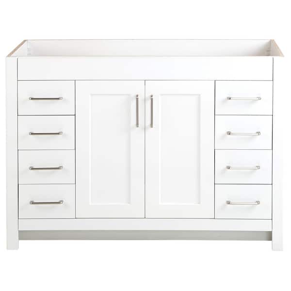 Home Decorators Collection Westcourt 48 in. W x 21 in. D x 34 in. H Bath Vanity Cabinet Only in White