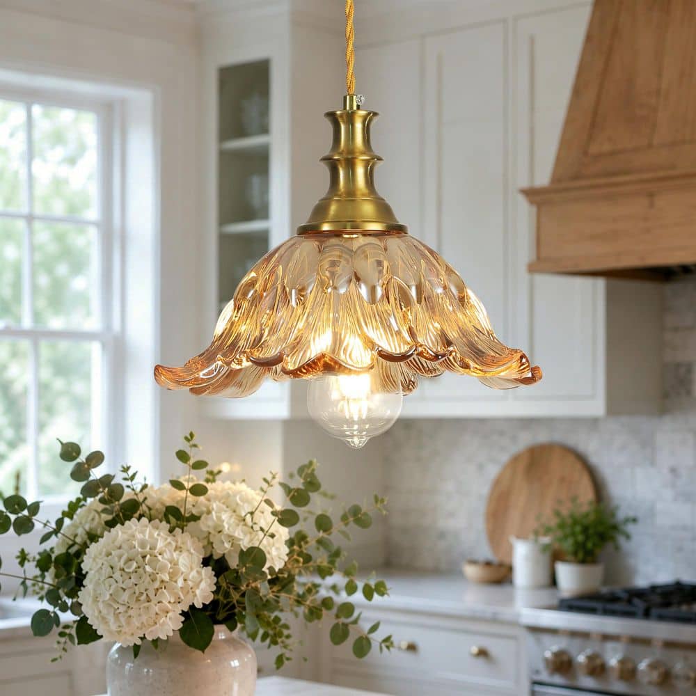 【希少】Olika LAMP_3BULB PENDANT 【イエロー】 Merbotin RayHome 11.02 in. 1-Light Vintage Amber Pendant Light