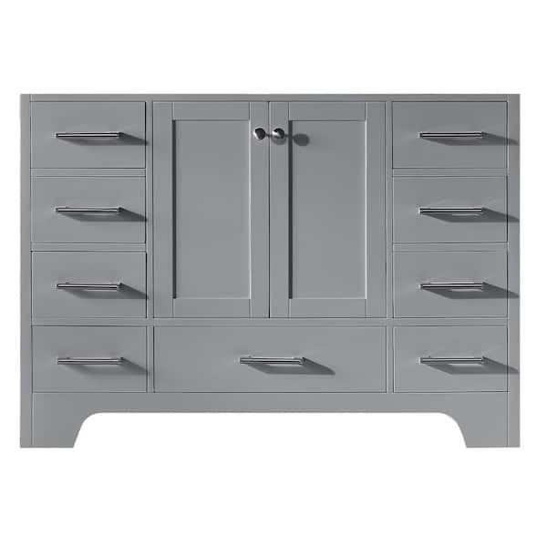 Clariette 47.2 in. W x 21.7 in. D x 33.5 in. H Bath Vanity Cabinet Only in Taupe Grey
