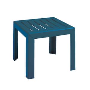 Westport Commercial Resin Low Table in Barn Blue