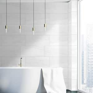 Glossy Rapids White 10 in. x 20 in. Subway Gloss Ceramic Wall Tile (14.80 sq. ft./Case)