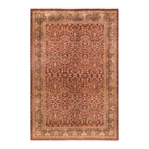 Mogul One-of-a Kind Traditional Red 5 ft. 3 in. x 7 ft. 10 in. Oriental Area Rug