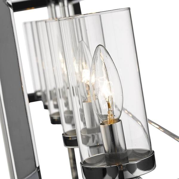 Golden Lighting - Smyth CH 5-Light Chrome Pendant with Clear Glass