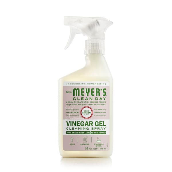 Mrs. Meyer's Clean Day 16 oz. Vinegar Cleaning Spray Countertop Polish Apple Blossom