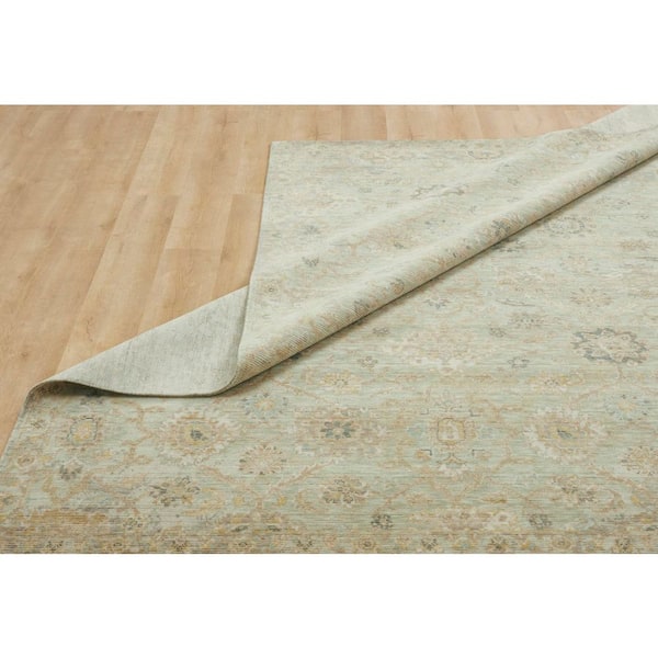 Blooma 2 ft. x 3 ft. Misty Green Abstract Washable Area Rug