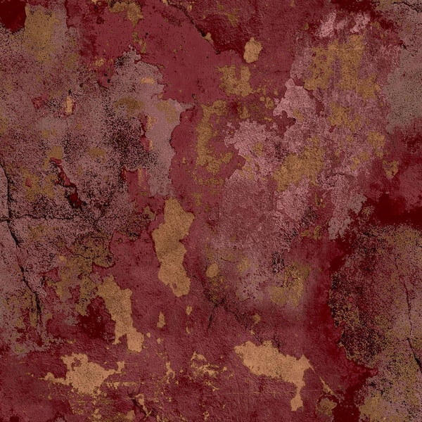 Unbranded Italian Textures 2 Purple/Gold Distressed Texture Design Non-Pasted Vinyl Non-Woven Wallpaper Roll (Covers 57.75 sq.ft.)