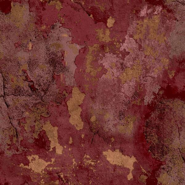 Unbranded Italian Textures 2 Purple/Gold Distressed Texture Design Non-Pasted Vinyl Non-Woven Wallpaper Sample