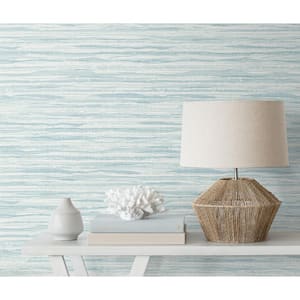 Pool Ripple Skye Wave Stringcloth Paper Unpasted Wallpaper Roll 56 sq. ft.