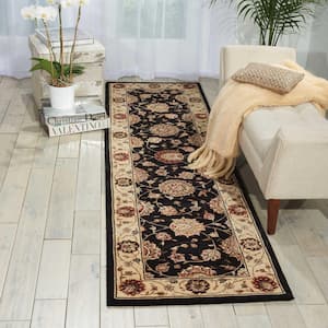 2000 Midnight doormat 2000 Midnight 3 ft. x 4 ft. Bordered Traditional Kitchen Area Rug