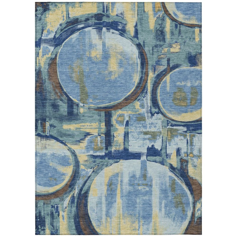 Chantille Machine Washable Indoor/Outdoor Abstract ACN2615 Teal 8 ft. x 10 ft. Area Rug price history on PriceWatchPro
