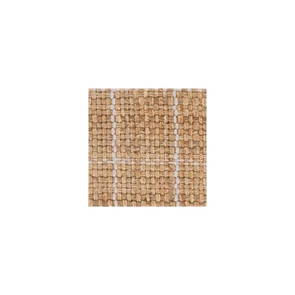 Natural Fiber 8 ft. x 10 ft. Natural/Bleach Geometric Grid Area Rug