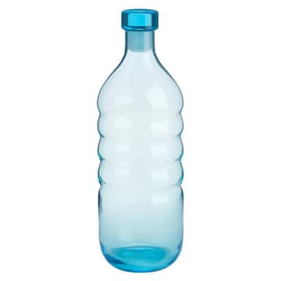 JoyJolt 20 oz. Turquoise Glass Water Bottle with Carry Strap and Non Slip  Silicone Sleeve JW10509 - The Home Depot