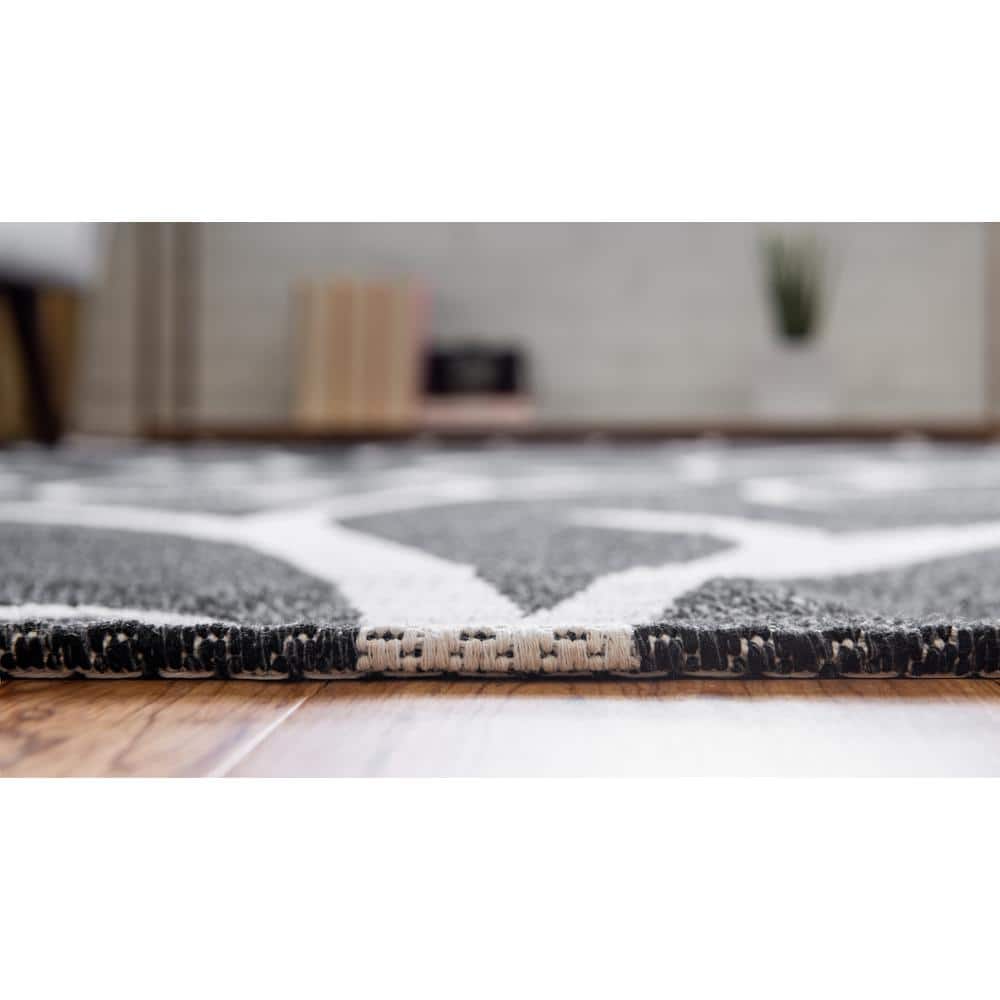 Decatur Courtyard Black Cotton Flatweave 2'x3' Indoor Rug