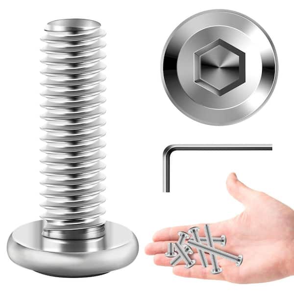 M6 x 20 mm Stainless Steel Hex Button Head Socket Screw (30-Pack)