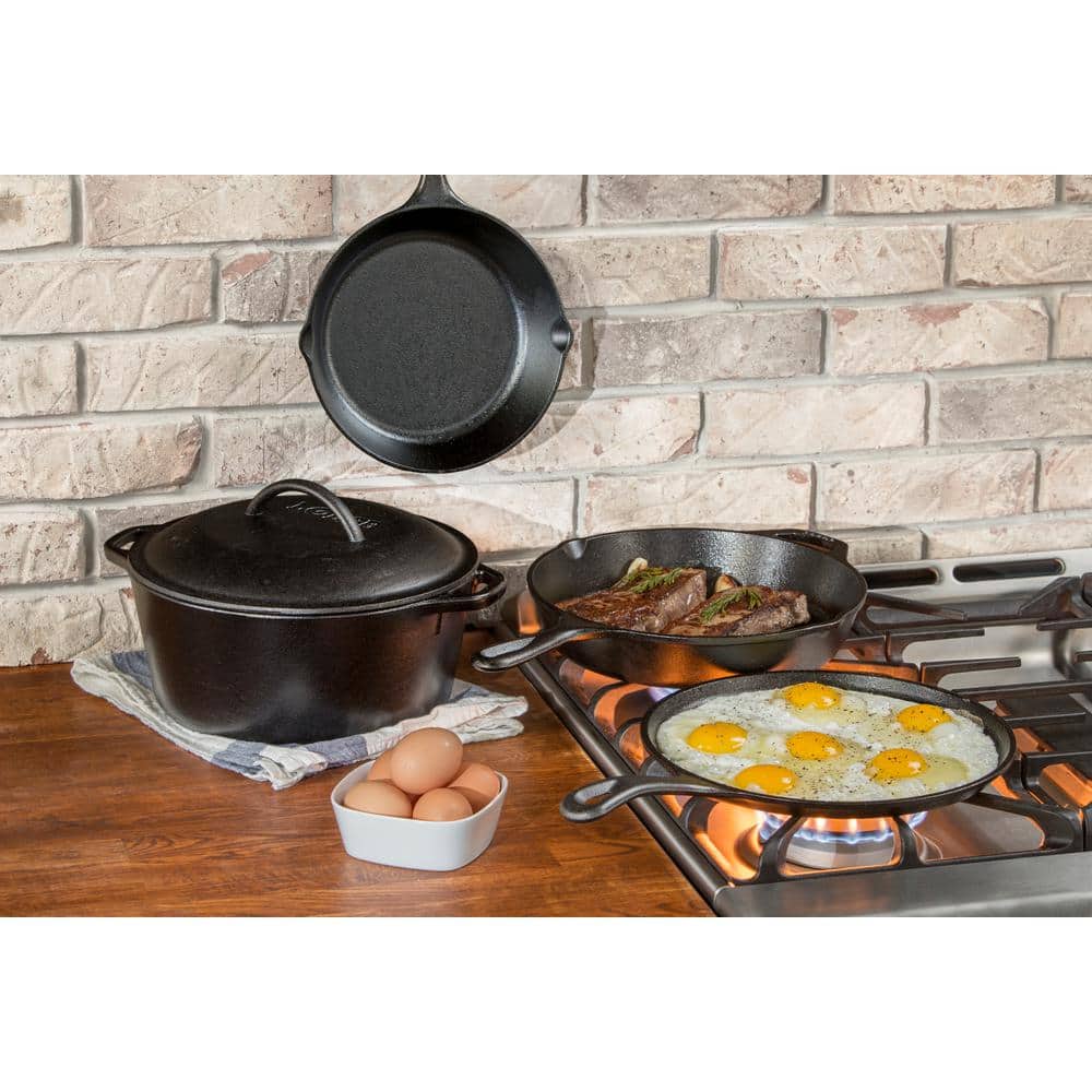 Lodge Black Cast Iron 5-Piece Cookware Set