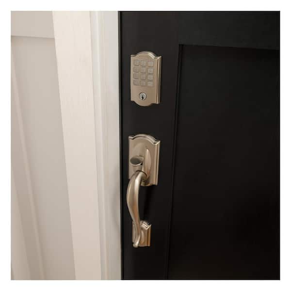 Camelot Satin Nickel Electronic Arrive Smart Wifi Single Cylinder Deadbolt