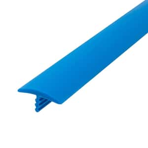 13/16 in. Blue Flexible Polyethylene Center Barb Hobbyist Pack Bumper Tee Moulding Edging 25 ft. long Coil