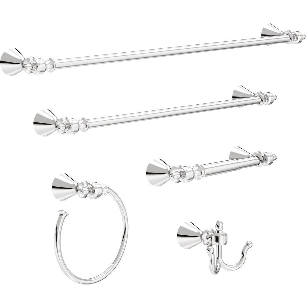 Polished Chrome 18'' Wall Mounted Single Towel Bar
