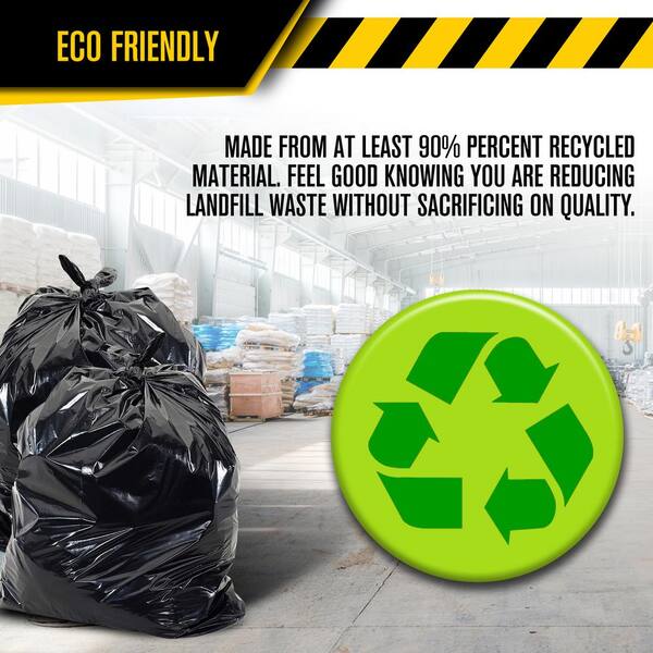 25 Trash Garbage Blue Eco Friendly 45-50 Gallon Ox Plastics Recycling Bags 