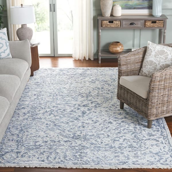 Centennial 6 ft. x 9 ft. Navy/Gray Arabesque Florals Area Rug