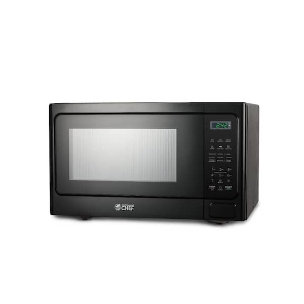 Commercial CHEF 20.4 in. Width 1.3 cu.ft. Black 1000-Watt Countertop Microwave Oven