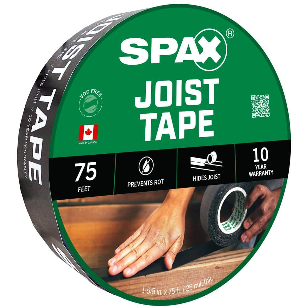 SPAX 1 5/8 in. x 75 ft. Deck Tape Butyl Waterproof Flashing Tape for ...