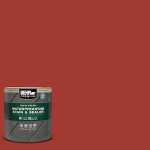 1 qt. #PPU2-16 Fire Cracker Solid Color Waterproofing Exterior Wood Stain and Sealer