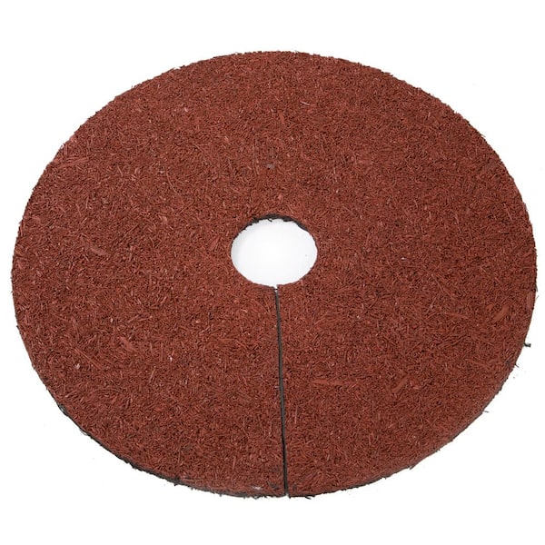 Trademark Innovations 24 in. Reversible Mulch Ring Tree Protector Mat