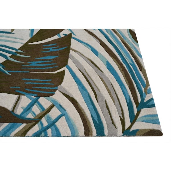 Kai Ivory 3 ft. x 5 ft. Coastal and Casual Hand-Tufted Wool Area Rug