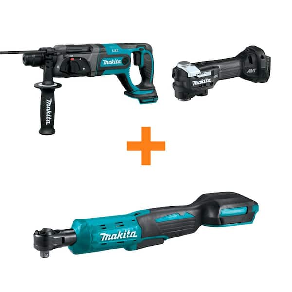 18V LXT 7/8 in. Rotary Hammer and 18V LXT Brushless Multi-Tool with bonus 18V LXT 3/8/1/4 in. Sq. Drive Ratchet