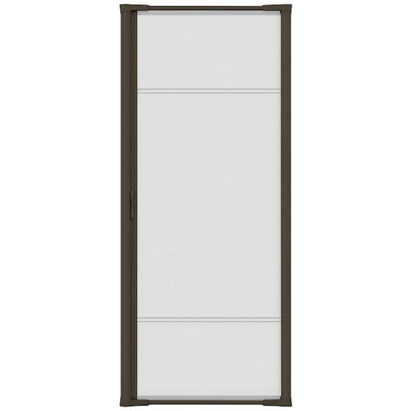 Weather Star 36 in. x 80 in. Brisa Brown Standard Retractable Screen Door