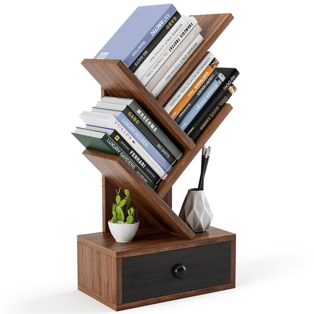 Infinity Luxury and Elegant Vertical Bookcase in Wood and Glass