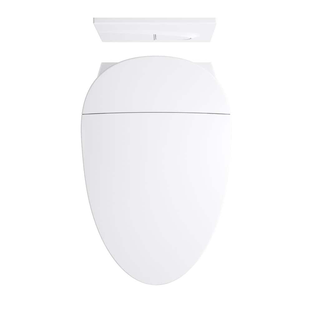 White Wall-Mounted Dual Flush High Efficiency Toilet